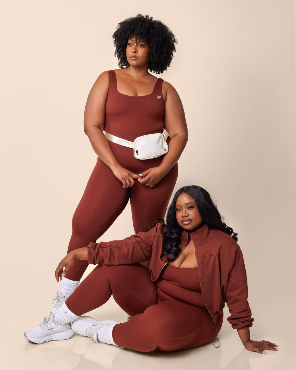Luxe Body-Suit Set COLOR: BROWN